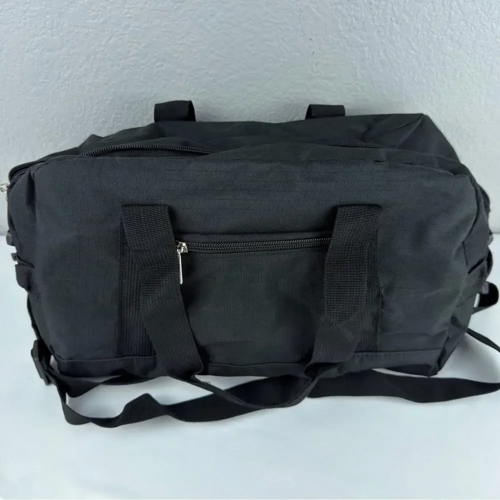 NWOT Small Gym Bag 14 inch lightweight Carry On Mini Duffel Bag Black
